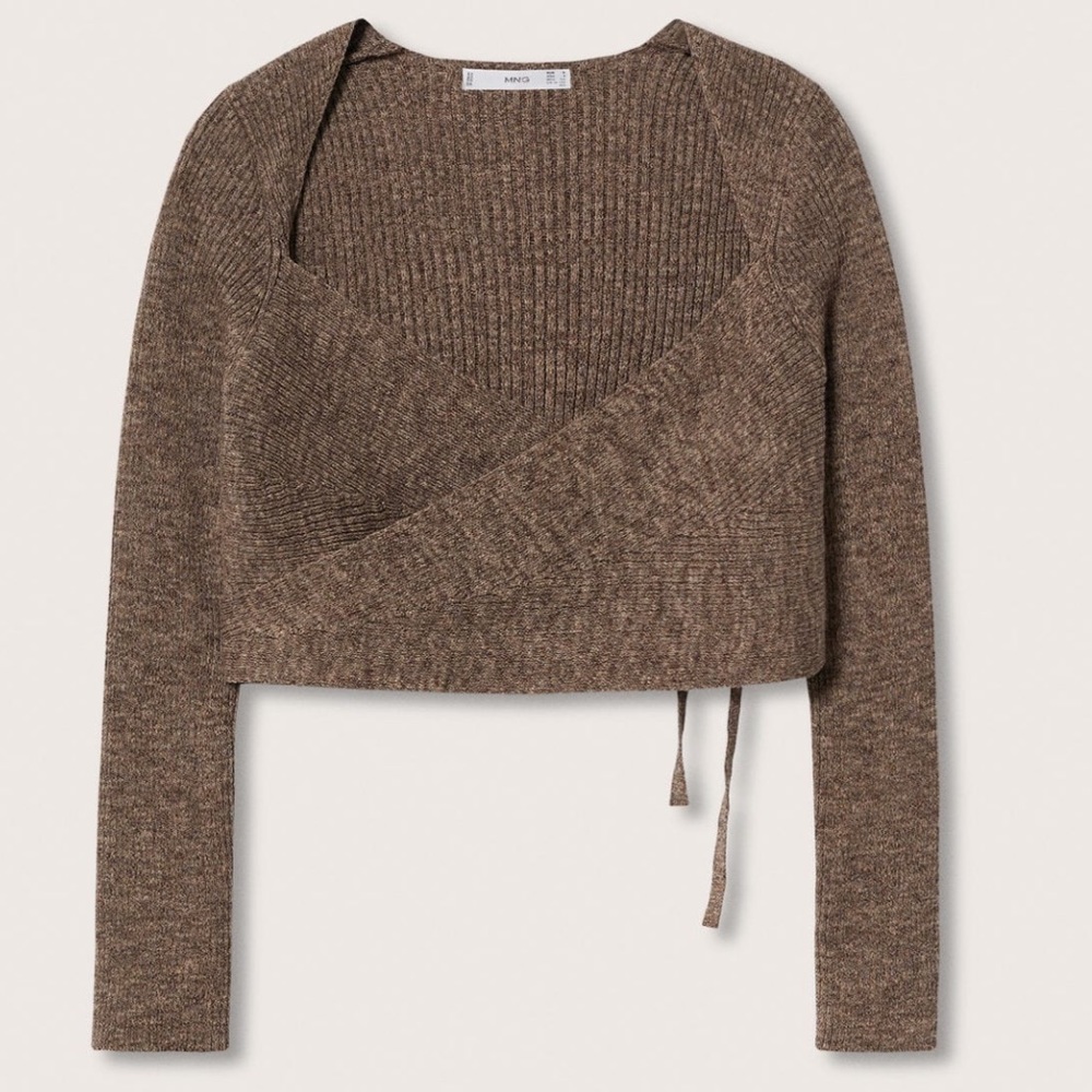 Mango Wrap knit sweater
